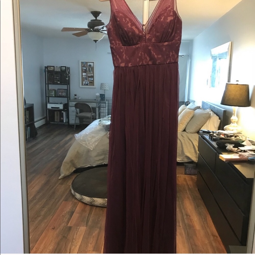 Burgundy Bridesmaid Dress